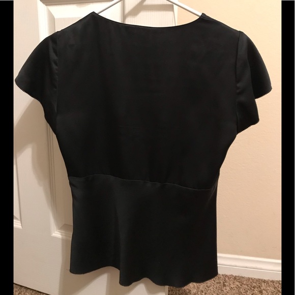 City DKNY Silk Black Top - Size 6 - Picture 6 of 9